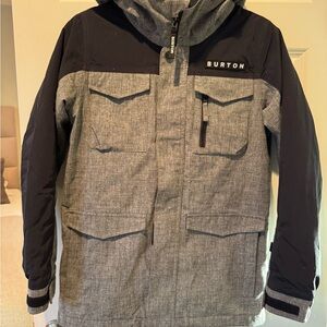 Burton Boys Insulated Two-Tone Gray and Black Ski Jacket
